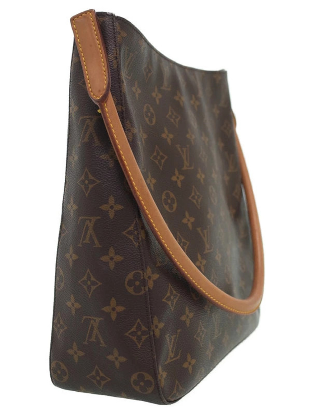 Louis Vuitton Monogram Shoulder Looping Bag Brown
